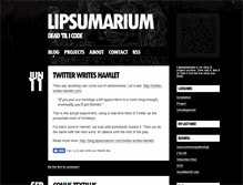 Tablet Screenshot of lipsumarium.com